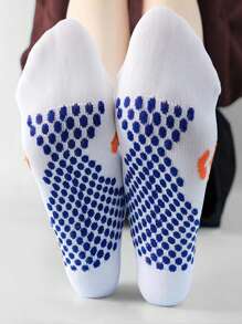 5/3/1 Par de calcetines deportivos de uso diario y casual con lunares, unisex, de tela de punto transpirable y antideslizante, aptos para correr, saltar la cuerda, ciclismo, todo el año
