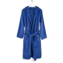 Sirena 32595 Bathrobe With Hood Cotton, Blue, S - S - View 4