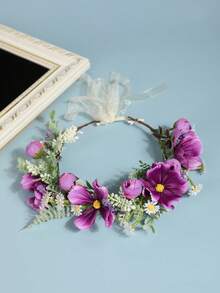 1 peça de cabeça de borboleta colorida para festa de casamento, coroa de flores, vestido de noiva combinando, acessório de moda para sessão de fotos - Multicolorido - Ver 1