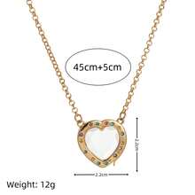 1件复古欧式个性化照片吊坠项链，可拆卸DIY吊坠，镂空透明盒设计，女士迷人饰品