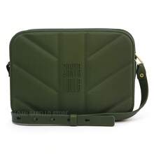 Santa Lolla Women's Crossbody Shoulder Bag And Wallet Kit With Rubberized Lining - Army Green - View 2