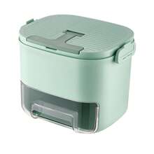 1 pieza Molde de cubitos de hielo de PET con interruptor de liberación con un solo toque, dos opciones de color clásico, asa de transporte conveniente en la tapa, extracción de hielo sin esfuerzo, perfecto para uso doméstico y actividades al aire libre, ideal para cócteles y bebidas refrescantes