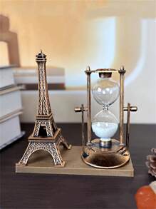 1 Pc Retro Eiffel Tower Style Rotating , Home Decor Ornament Suitable For Living Room, Office, Bedroom, Desk, Romantic Anniversary Gift For Couples, Ideal Holiday Gift For Friends And Family