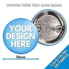 1/3/5/10/30/50/100/500pcs, Customized Design Badges/Pins, Customizable Text/Logo/Photo, Personalized Text Badges, Customized Pins, Personalized Backpack Badge Accessories, Customized Bags - Multicolor - View 15