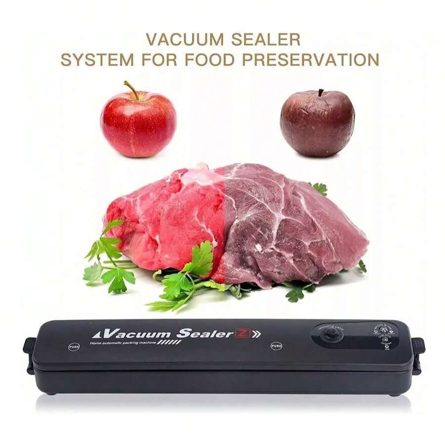 Sellador automático al vacío para carne y queso con pantalla digital, Sellador al vacío de alimentos para alimentos, Máquina de envasado al vacío, Máquina de envasado de plástico para alimentos frescos, Sellador al vacío para alimentos - Tipo de Enchufe A USA (110-127V) - Ver 1