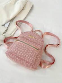 Nuevo bolso de mochila de mujer de uso dual, estilo casual y clásico, de material oxford - Rosa - Ver 8