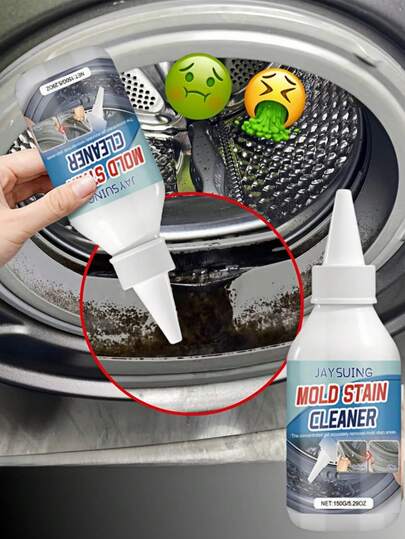 Mildew Stain Removing Gel Cleaner - Heavy Duty Stain Remover For Front Loading Washing Machine Seals, Bathroom Mortar, Showers, Front Loading Washing Machine Cleaning Solution