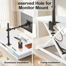 Standing Desk Converter 32 Inch Height Adjustable Sit To Stand Up Desk Tabletop Dual Monitor And Laptop Workstation