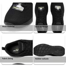 Skechers Men's Casual Shoes, Comfortable Low-Top Athletic Sneakers, Durable Anti-Slip Running Shoes, 58362 - Black - View 6