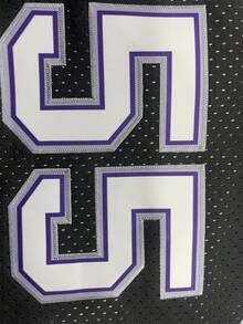 Atonmore 男子篮球球衣，55号黑色，刺绣缝制篮球上衣，无袖背心 - 黑色 - 查看 5