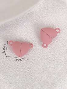 10 piezas Broches magnéticos con forma de corazón, dorados y plateados, para hacer joyas DIY como pulseras, collares para San Valentín