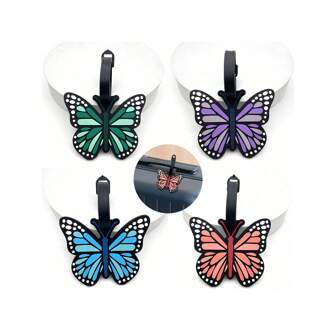 Silicone Luggage Tags, Cute Butterfly Pattern Luggage Tags, Luggage Identifiers, Travel Bag Personalized Tags, Quick Identification Tags, Suitcase Tags, Suitable For School, Travel, Outdoor, Work