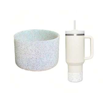 20-40オンス & 12-24オンスのカップアクセサリー用シリコンブーツスリーブ、2.8-2.95インチの滑り止めボトム、ウォーターボトル、タンブラー、スポーツボトルに最適なギフト、滑り止めのきらきらカップブーツカバー、ギフト