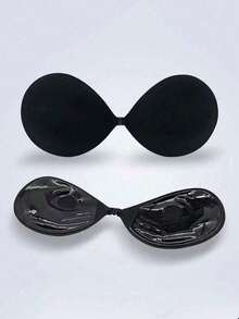 حمالة صدر لاصقة لا تترك آثار قابلة للإزالة مبطنة من السيليكون ترفع وتنعش الصدر الصغير تناسب الفساتين الخلفية المفتوحة وفساتين الزفاف - الأسود - مشاهدة 4