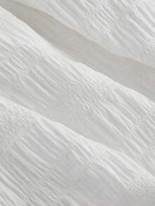 A字高腰蛋糕裙，显瘦女新款泡泡袖裙 - 白色 - 查看 4