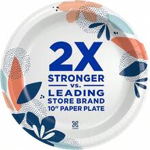 Dixie Large Paper Plates, 10 Inch, 86 Count, 2X Stronger*, Microwave-Safe, Soak-Proof, Cut Resistant, Disposable Plates For Everyday Breakfast, Lunch, & Dinner Meals - 86 Count (Pack Of 1) - View 2