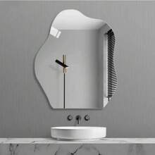 Espelho cosmético de 1 peça, decoração de parede, espelho interno e externo, espelho de pasta de parede, decoração de letras para casa, espelho de decoração de parede, espelho de decoração de quarto familiar, pasta de parede fixa forte tridimensional 3D, decoração de parede, decoração de quarto, adesivo de parede, adesivos personalizados, espelho de parede, espelho de parede, espelho para decoração de quarto, casa, banheiro, sala de estar