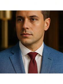 Men's Executive Suit - Dusty Blue - Luxury Slim (Pants + Blazer) - Immediate Shipping - Màu xanh bụi bặm - Xem 4