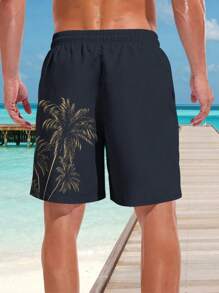 Plus Size Men's Hawaii Floral 3D Print Casual Beach Shorts - Quick Dry, Drawstring Waistband, Perfect Choice For Summer Outing, Hawaiian