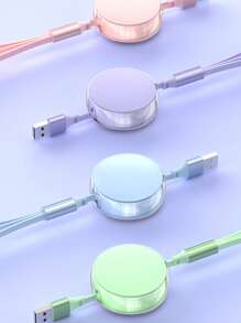 Durcord Kabel do szybkiego ładowania 3 w 1 i chowany kabel 120 W, ładowarka samochodowa, kompatybilna z popularnymi markami, takimi jak Vivo/OPPO, i zintegrowana z interfejsami IOS/Android/Type-C - szybka i bezpieczna przenośna ładowarka do telefonów, tabletów i laptopów - certyfikat MFI, kabel zapewniający doskonałą trwałość, kompaktowa i lekka konstrukcja