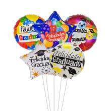 10pcs 18inch Grad Round Star Foil Balloons Congratulation Graduation Helium Balloon Graduation Party Decorations