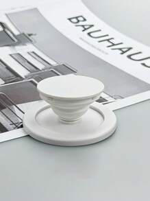 1pc Powerful Magnetic Inflatable Phone Stand, Ultra-Thin Portable Slouchy Retractable Transparent Magnetic Phone Holder