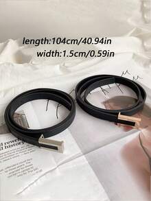 1 Piece - Customized Retro Small Thin Ins Style Belt, Personalized Name, Create A Fashionable And Personalized Belt, Suitable For Suits And Coats, Fashionable And Stylish, Retro Charm Fusion Ins Style, Mother's Day Gift, - Send To Friends, - Send To Yourself, - Send To Family - Multicolor - View 7