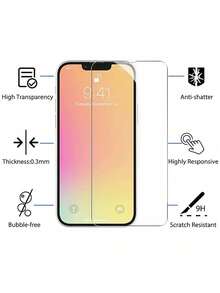 (3 Packs) Glass Screen Protector For Apple16/15/14/13/12/1/ 8, 7, 6S, 6 (4.7 Inch)Tempered Glass Screen Protector - Clear - View 5