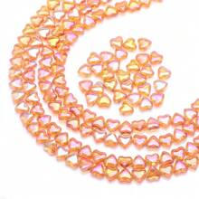 50pcs 8mm Side Drilled Glass Heart/Butterfly Beads For DIY Jewelry Making, Can Be Used For Necklaces, Bracelets, Earrings, Belts, Headpieces, Shoes, Phone And Key Chains, Etc.