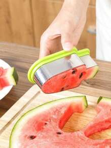 1pc Creative Stainless Steel Watermelon Slicer, Ice Stick Shaped Slicer, Watermelon Ice Cream Mold Divider. Watermelon Cutter Mold, Vegetable And Fruit Tool, Easy To Use.