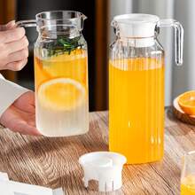 1 pieza Botella multifuncional resistente al calor y al frío - Recipiente de almacenamiento para bebidas calientes o frías, jarra de refrigerador, contenedor de jugo, botella de agua, jarra de té frío o jarra de leche, apta para cocina, restaurante, campamento al aire libre.