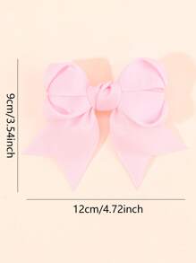 2 peças Laços de Cabelo para Meninas, Clipes de Laço de Cabelo com Desenho de Coração, Fita de Cetim Lisa Clipes de Jacaré, Acessórios de Cabelo Elegantes Anti-Deslizantes para Uso Diário, Festas, Aniversário (Rosa/Amarelo/Azul/Vermelho-Rosa)