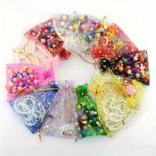 50pcs/Set Multi-Purpose Storage Bags: Jewelry Organizer, Gift Wrapping, Christmas Presents, Weddings, Celebrations - 9cm/3.5" X 7cm/2.8", 7x9cm/2.8"X3.5", 100% Polyester - Multicolor - View 11