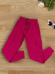 Calça Joguer Cargo Infantil Para Meninas Jovens