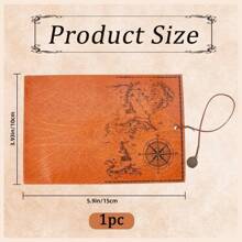 A Unique Map, Nostalgic Retro Pencil Case, Large Capacity Pencil Case, Portable Printed Buckle Pencil Case, PU Leather, Suitable For Cosmetics, Brushes And School Supplies, Cute Simple Creative Map Leather Pencil Case