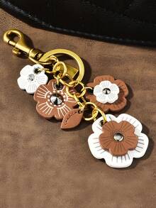 1 Móc khóa hoa hợp kim kẽm họa tiết hoa và hình học đơn giản, thanh lịch, phù hợp mọi mùa, móc khóa cá nhân hóa cho túi xách, điện thoại, quà tặng thiết thực, phụ kiện ô tô, túi xách, móc khóa dễ thương theo phong cách Goth Y2k - Nhiều màu - Xem 3