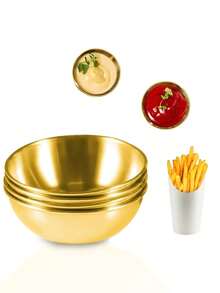 1个不锈钢酱汁杯，蘸酱碗，调味碗，食品准备碗，圆形调味碟，寿司刺身盘，开胃菜盘，可重复使用，适用于餐厅、厨房、餐饮场所 - 彩色 - 查看 4