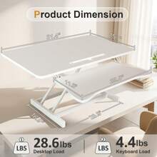 Standing Desk Converter 32 Inch Height Adjustable Sit To Stand Up Desk Tabletop Dual Monitor And Laptop Workstation