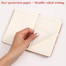 New A6 Wood Grain Binding Notebook With Elastic Band, Hard Cover Suitable For Students And Office Workers, Ideal Office Stationery And Supplies Notebook, Suitable For Note-Taking And Organization.
