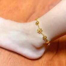 1 Peça Pulseira de Tornozelo Minimalista e Elegante Estilo Boho de Margarida em Aço Inoxidável, Adequada para Uso Diário ou Transporte para Mulheres, Pode Ser Dada como Presente do Dia das Mães