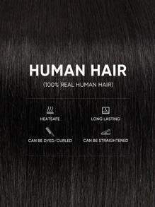 50 piezas de extensiones de cabello con punta en U de 14 a 22 pulgadas, cabello humano liso de color negro natural, queratina invisible, bandas de Remy de calidad de salón para un acoplamiento perfecto