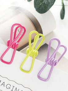 20pcs Random Color Sealing Clips, Suitable For Food Packaging, Chip Bags, Clothes And More, Creative Photo Holder, Great Gift For Christmas - Multicolor - View 5