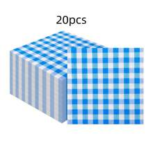20 piezas de servilletas desechables a cuadros de alta calidad, de 13 pulgadas y doble capa, absorbentes, con opciones de multicolor para fiestas de cumpleaños, decoración de mesas, fiestas de carnaval, bodas, Día de la Madre, graduaciones, Eid, fiestas temáticas, mesas de postres y diversos festivales.