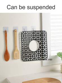 Silikonschutz für Spüle, mit Ablaufloch in der Mitte, hitzebeständig und rutschfest, spülmaschinenfest, Spülbeckenmatte für den Boden von Landhausküchen-Edelstahlspülen, rutschfeste Küchenmatten für die Seite der Spüle, natürliches und hygienisches Küchenessential für Zuhause und Küchendekoration, Teil Ihrer gemütlichen Herbst- und Winterstile sowie Weihnachtsdekorationen