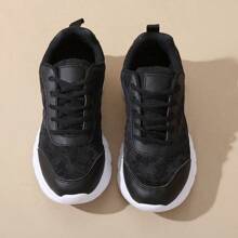 1 par de tenis casuales con cordones de malla transpirable para mujer, ligeros, para todas las estaciones