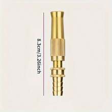1 Piece Of Universal Garden Water Pipe With Nozzle, Regulating Valve, Multifunctional Watering System, Durable Metal Outdoor Water Pipe, No Battery Required