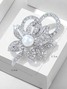 1 Stück Damen Strass Blumen Brosche, geeignet für Kleider