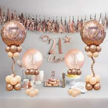 Clear Acrylic Balloon Stand Kit, 80.01 Cm 4pcs Balloon Sticks With Base For Table Centerpiece, Balloon Holder For Birthday Party Shower Graduation Wedding Decor (Balloons Not Included)