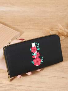 Burgundy Bag Charry Red Bag Wine Red Bag, A-Z Letter Print Fold Over Long Wallet Women Fashion Modern Business Slim Portable Versatile Large Capacity Credit Card Zipper ID Card Money Cash Storage Business Casual Perfect School College Work Business Commute Teachers' Day Back To School Holiday Office For Birthday Gift On Valentine Day Lady Female Women White-Collar Workers College Student,Bag School Supplies For School Dorm Room & Back To School - Burgundy - View 15