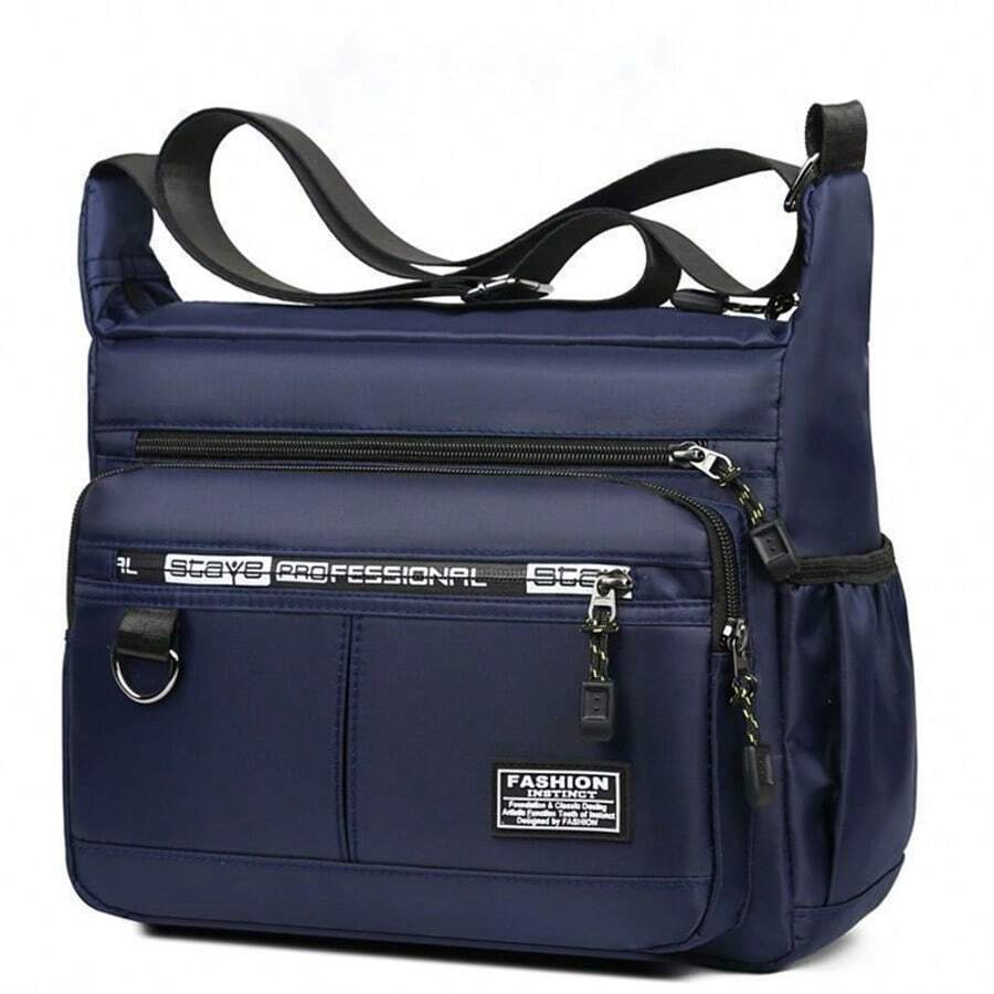 Men's Crossbody Backpack: Durable With Adjustable Strap And Casual Design For Everyday Use - 藍色 - 查看 1